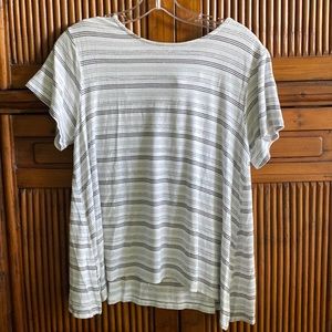 Altar’d State Short Sleeved Women’s Striped Shirt